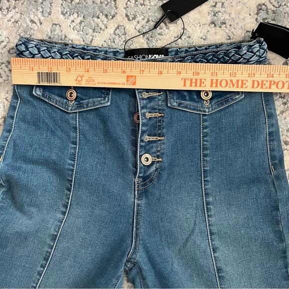 Fashion Nova jeans, high-rise, wide leg size 7, junior - Picture 10 of 12